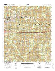 De Funiak Springs East Florida Current topographic map, 1:24000 scale, 7.5 X 7.5 Minute, Year 2015