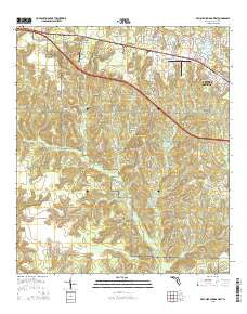 De Funiak Springs West Florida Current topographic map, 1:24000 scale, 7.5 X 7.5 Minute, Year 2015