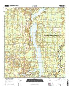 Dead Lakes Florida Current topographic map, 1:24000 scale, 7.5 X 7.5 Minute, Year 2015