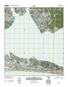 Destin Florida Historical topographic map, 1:24000 scale, 7.5 X 7.5 Minute, Year 2012