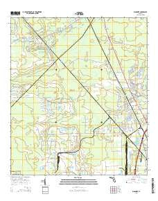 Dinsmore Florida Current topographic map, 1:24000 scale, 7.5 X 7.5 Minute, Year 2015