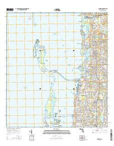 Dunedin Florida Current topographic map, 1:24000 scale, 7.5 X 7.5 Minute, Year 2015