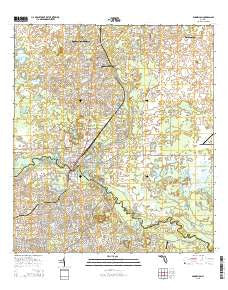 Dunnellon Florida Current topographic map, 1:24000 scale, 7.5 X 7.5 Minute, Year 2015
