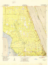 Eau Gallie Florida Historical topographic map, 1:24000 scale, 7.5 X 7.5 Minute, Year 1951