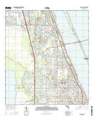 Eau Gallie Florida Current topographic map, 1:24000 scale, 7.5 X 7.5 Minute, Year 2015