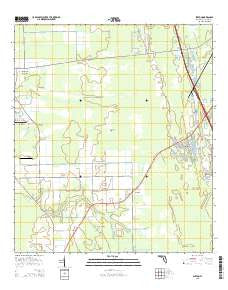 Elkton Florida Current topographic map, 1:24000 scale, 7.5 X 7.5 Minute, Year 2015