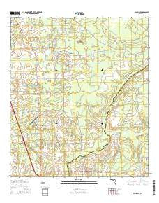 Ellisville Florida Current topographic map, 1:24000 scale, 7.5 X 7.5 Minute, Year 2015