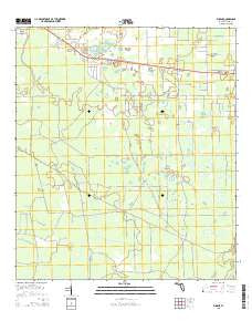 Eugene Florida Current topographic map, 1:24000 scale, 7.5 X 7.5 Minute, Year 2015