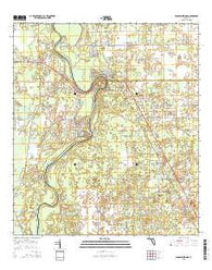 Fanning Springs Florida Current topographic map, 1:24000 scale, 7.5 X 7.5 Minute, Year 2015