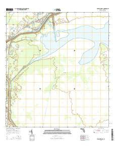 Fisheating Bay Florida Current topographic map, 1:24000 scale, 7.5 X 7.5 Minute, Year 2015