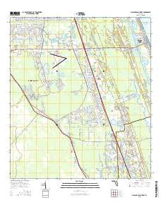 Flagler Beach West Florida Current topographic map, 1:24000 scale, 7.5 X 7.5 Minute, Year 2015