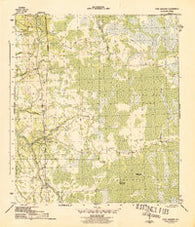 Fort Gadsden Florida Historical topographic map, 1:31680 scale, 7.5 X 7.5 Minute, Year 1945