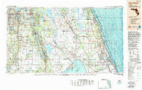 Fort Pierce Florida Historical topographic map, 1:250000 scale, 1 X 2 Degree, Year 1988