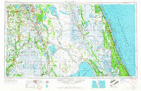 Fort Pierce Florida Historical topographic map, 1:250000 scale, 1 X 2 Degree, Year 1956