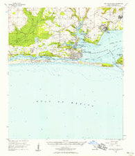 Fort Walton Beach Florida Historical topographic map, 1:62500 scale, 15 X 15 Minute, Year 1956