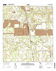Fort Green Florida Current topographic map, 1:24000 scale, 7.5 X 7.5 Minute, Year 2015