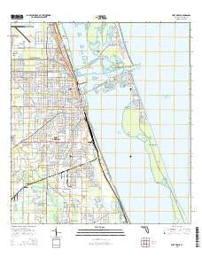 Fort Pierce Florida Current topographic map, 1:24000 scale, 7.5 X 7.5 Minute, Year 2015