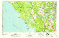 Gainesville Florida Historical topographic map, 1:250000 scale, 1 X 2 Degree, Year 1959