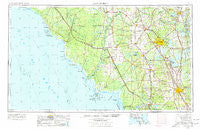 Gainesville Florida Historical topographic map, 1:250000 scale, 1 X 2 Degree, Year 1954