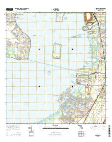 Gibsonton Florida Current topographic map, 1:24000 scale, 7.5 X 7.5 Minute, Year 2015