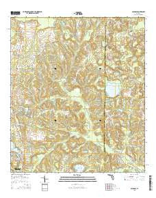 Glendale Florida Current topographic map, 1:24000 scale, 7.5 X 7.5 Minute, Year 2015