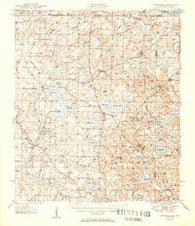 Glendale Florida Historical topographic map, 1:62500 scale, 15 X 15 Minute, Year 1951