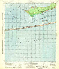Gulf Breeze Florida Historical topographic map, 1:25000 scale, 7.5 X 7.5 Minute, Year 1944