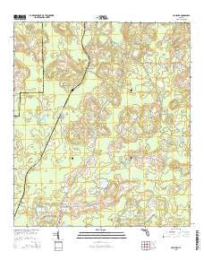 Hamburg Florida Current topographic map, 1:24000 scale, 7.5 X 7.5 Minute, Year 2015