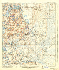 Interlachen Florida Historical topographic map, 1:62500 scale, 15 X 15 Minute, Year 1916