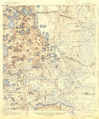 Interlachen Florida Historical topographic map, 1:62500 scale, 15 X 15 Minute, Year 1916