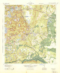 Interlachen Florida Historical topographic map, 1:62500 scale, 15 X 15 Minute, Year 1944