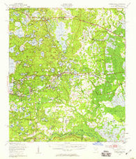 Interlachen Florida Historical topographic map, 1:62500 scale, 15 X 15 Minute, Year 1949