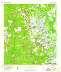 Inverness Florida Historical topographic map, 1:62500 scale, 15 X 15 Minute, Year 1954