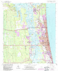 Jacksonville Beach Florida Historical topographic map, 1:24000 scale, 7.5 X 7.5 Minute, Year 1964