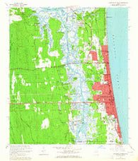 Jacksonville Beach Florida Historical topographic map, 1:24000 scale, 7.5 X 7.5 Minute, Year 1964