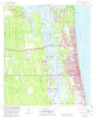 Jacksonville Beach Florida Historical topographic map, 1:24000 scale, 7.5 X 7.5 Minute, Year 1964