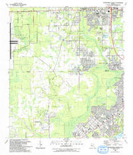 Jacksonville Heights Florida Historical topographic map, 1:24000 scale, 7.5 X 7.5 Minute, Year 1993