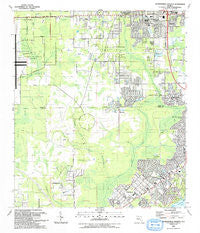 Jacksonville Heights Florida Historical topographic map, 1:24000 scale, 7.5 X 7.5 Minute, Year 1993