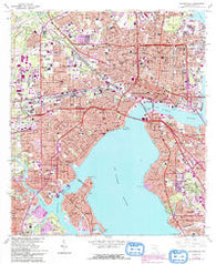 Jacksonville Florida Historical topographic map, 1:24000 scale, 7.5 X 7.5 Minute, Year 1964