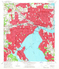 Jacksonville Florida Historical topographic map, 1:24000 scale, 7.5 X 7.5 Minute, Year 1964