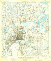 Jacksonville Florida Historical topographic map, 1:62500 scale, 15 X 15 Minute, Year 1918