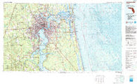 Jacksonville Florida Historical topographic map, 1:100000 scale, 30 X 60 Minute, Year 1977