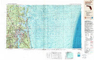 Jacksonville Florida Historical topographic map, 1:250000 scale, 1 X 2 Degree, Year 1988