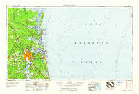 Jacksonville Florida Historical topographic map, 1:250000 scale, 1 X 2 Degree, Year 1960