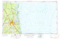 Jacksonville Florida Historical topographic map, 1:250000 scale, 1 X 2 Degree, Year 1957