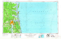 Jacksonville Florida Historical topographic map, 1:250000 scale, 1 X 2 Degree, Year 1957