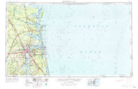 Jacksonville Florida Historical topographic map, 1:250000 scale, 1 X 2 Degree, Year 1957
