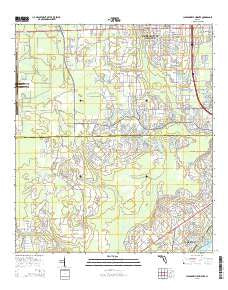 Jacksonville Heights Florida Current topographic map, 1:24000 scale, 7.5 X 7.5 Minute, Year 2015