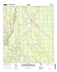 Jena Florida Current topographic map, 1:24000 scale, 7.5 X 7.5 Minute, Year 2015