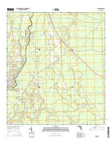 Jena Florida Current topographic map, 1:24000 scale, 7.5 X 7.5 Minute, Year 2015